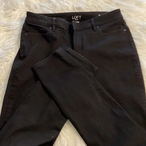 Loft Outlet Black Jeans size 10 curvy skinny excellent condition inseam 30 - Picture 8 of 8